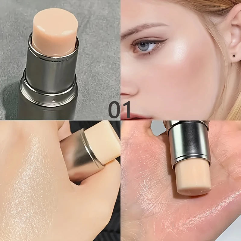 Waterproof Face Highlighter & Blush Stick – Glitter Makeup Cream for Contour, Illuminator, Shimmer & Rouge