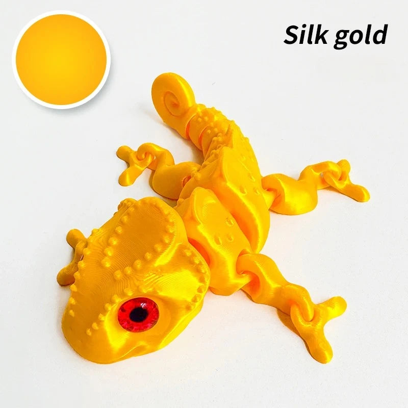 3D Printed Chameleon Figure - Movable Multi-Joint Reptile Toy for Kids & Room Decor