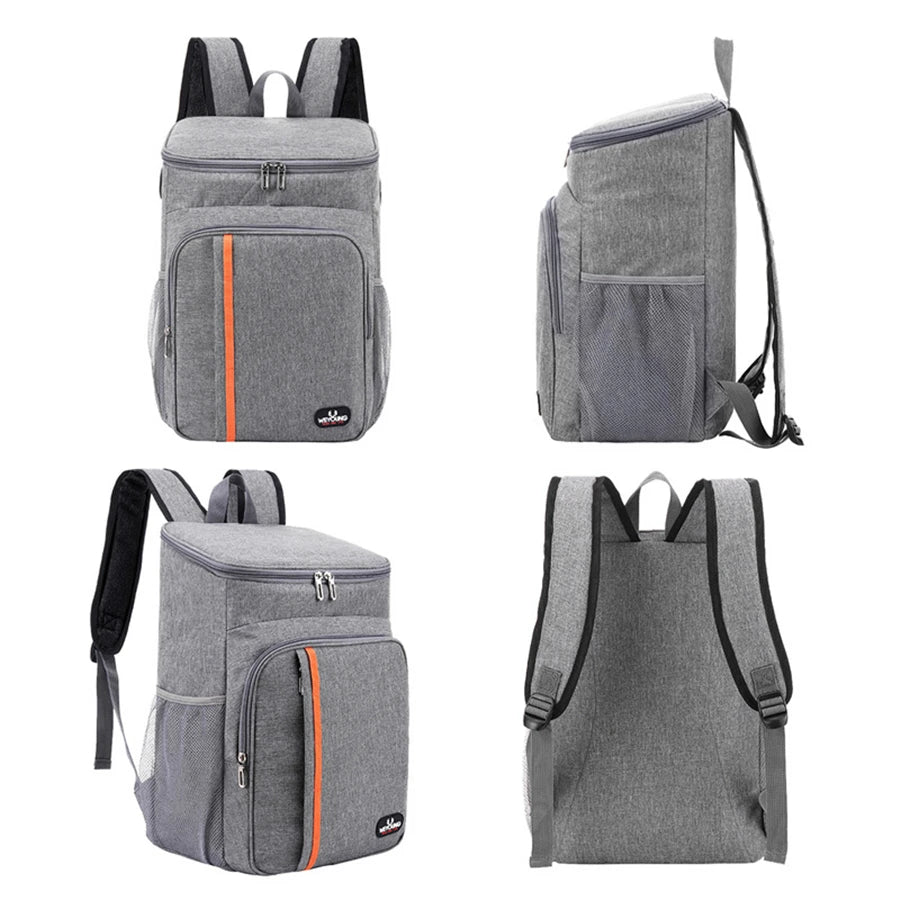 18L Portable Thermal Lunch Bag – Durable Waterproof Insulated Cooler for Food, Camping, and Outdoor Ice Storage Backpack