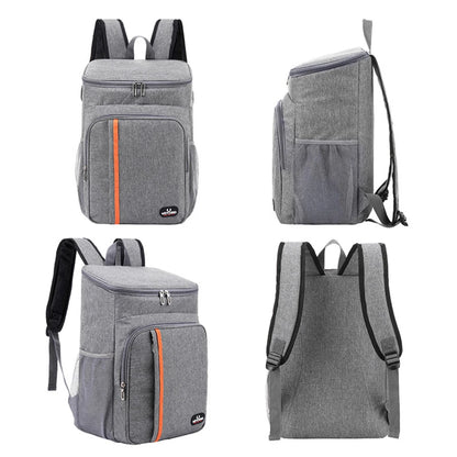 18L Portable Thermal Lunch Bag – Durable Waterproof Insulated Cooler for Food, Camping, and Outdoor Ice Storage Backpack