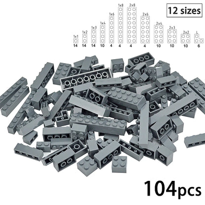 DIY Building Block Wall Figures Bricks - 1x2, 1x3 & 1x4 Small Construction Bricks for Creative Building & Educational Play
