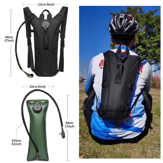 Tactical 3L Hydration Backpack – Waterproof Water Bag for Outdoor Sports, Cycling, and Mountaineering