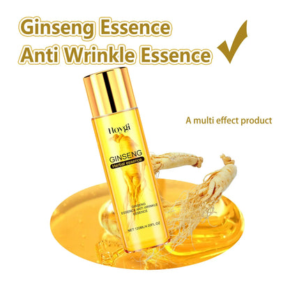 120ml Gold Ginseng Facial Essence Serum with Polypeptides Deep Hydration Brightening Moisturizing Skin Care Treatment