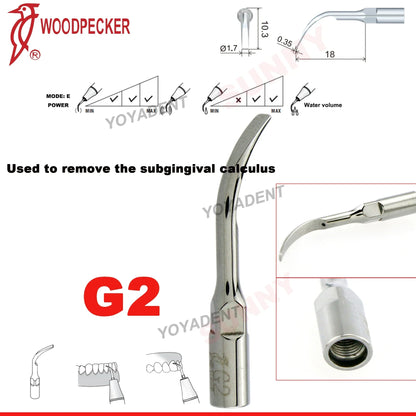 Woodpecker Dental Scaler Tips – Ultrasonic Tooth Cleaning, Endo & Perio Scaling Tips, Fit EMS UDS Scaler Handpiece