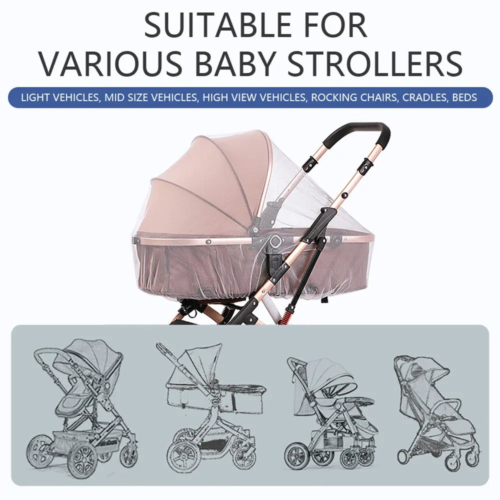 Summer Mosquito Net for Baby Stroller - Infants' Pram Insect Shield Net for Safe and Hassle-Free Outdoor Adventures