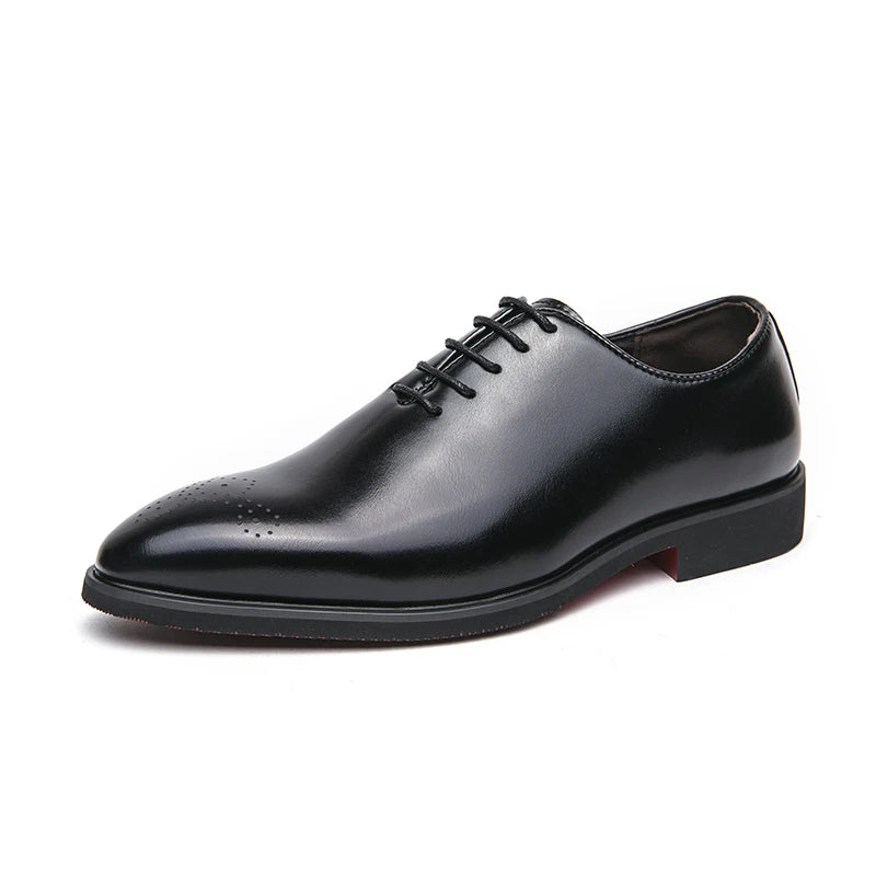 Luxury Men’s Leather Oxford Dress Shoes – High-Quality Gentleman Wedding & Office Shoes 2024
