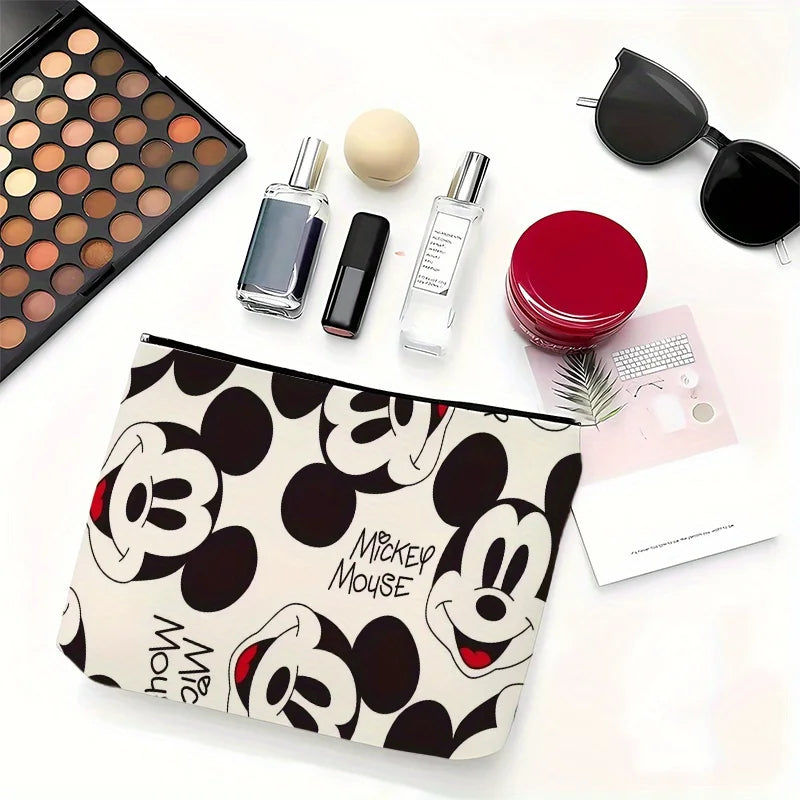 Disney Mickey Mouse Cosmetic Bag – Official Mickey Ear Design Zipper Pouch, Multifunctional Travel Organizer for Jewelry & Makeup Storage, Cute Gift for Women & Birthday Present