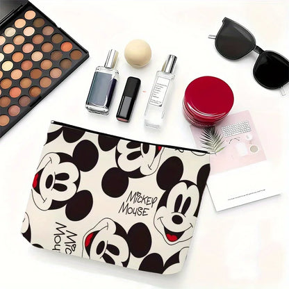 Disney Mickey Mouse Cosmetic Bag – Official Mickey Ear Design Zipper Pouch, Multifunctional Travel Organizer for Jewelry & Makeup Storage, Cute Gift for Women & Birthday Present