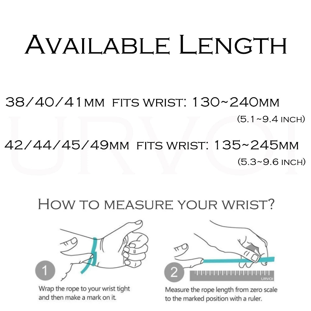 URVOI Stainless Steel Mesh Band for Apple Watch Ultra 2/1, Series 10/9 – 316L Secure Parachute Buckle, 46/49mm
