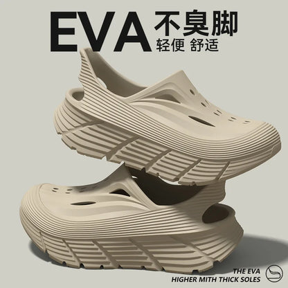 Men’s Summer EVA Slip-On Shoes - Non-Slip Breathable Outdoor Casual Slippers