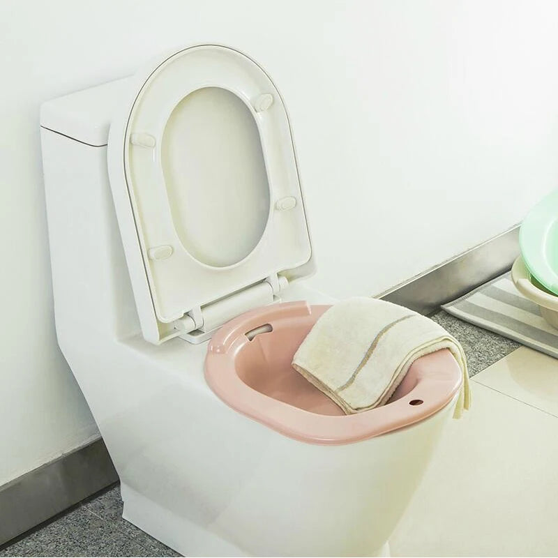 Durable 1pc Elderly and Postpartum Bidet Toilet Seat - Versatile Hemorrhoid and Vaginal Steaming Hip Bath Basin for Patients