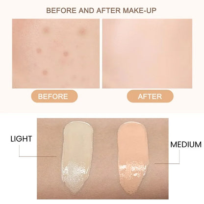 CC Foundation Cream – Natural Moisturizing, Waterproof, Brightening Concealer with Oil-Control & Long-Lasting Coverage