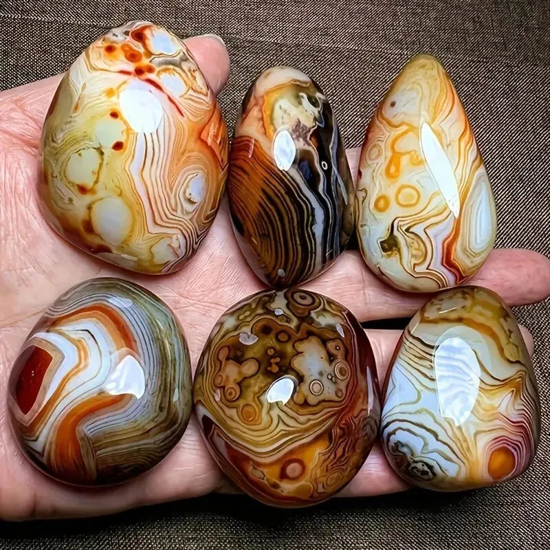 Big Silk Agate Raw Stone – Unengraved Pebble Handle Piece for DIY Jewelry, Gemstones & Stone Landscaping