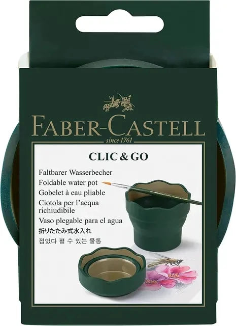 Faber Castell Portable Watercolor Paint Washing Bucket – Scalable Telescopic Folding Brush Washer Cup