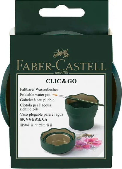 Faber Castell Portable Watercolor Paint Washing Bucket – Scalable Telescopic Folding Brush Washer Cup