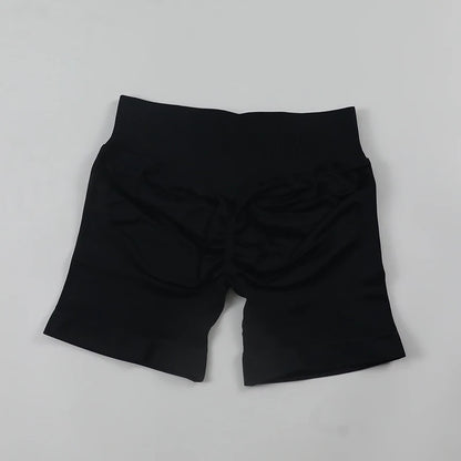 Impact Seamless Scrunch Bum Yoga Shorts – Low Ribbed Waistband, High Stretch Workout & Running Gym Shorts