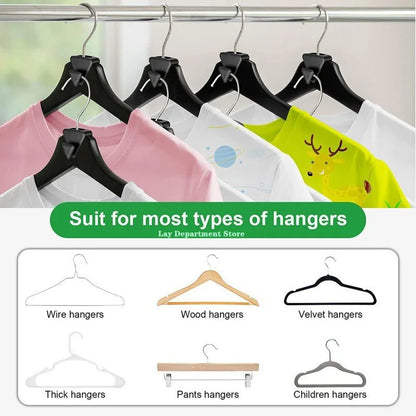 12pcs Closet Hangers Connector - Triangle Closet Extender Clips for Wardrobe Clothes Coat - Organizer Hanger Space Saving Hook