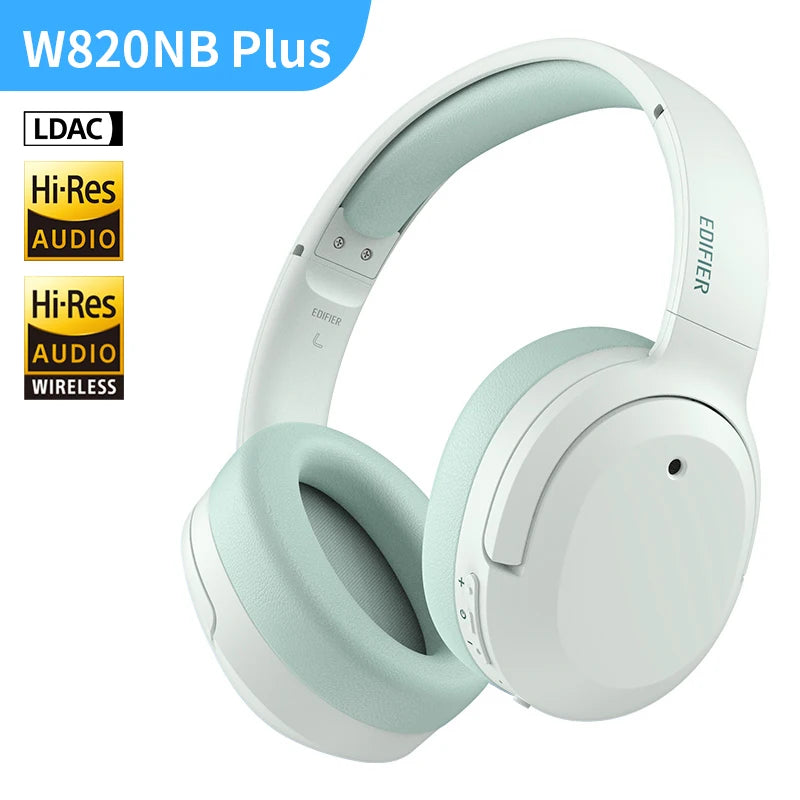 Edifier W820NB Plus Wireless Headphones – 43dB ANC, Hi-Res LDAC, 49H Playtime, Over-Ear Bluetooth Headset