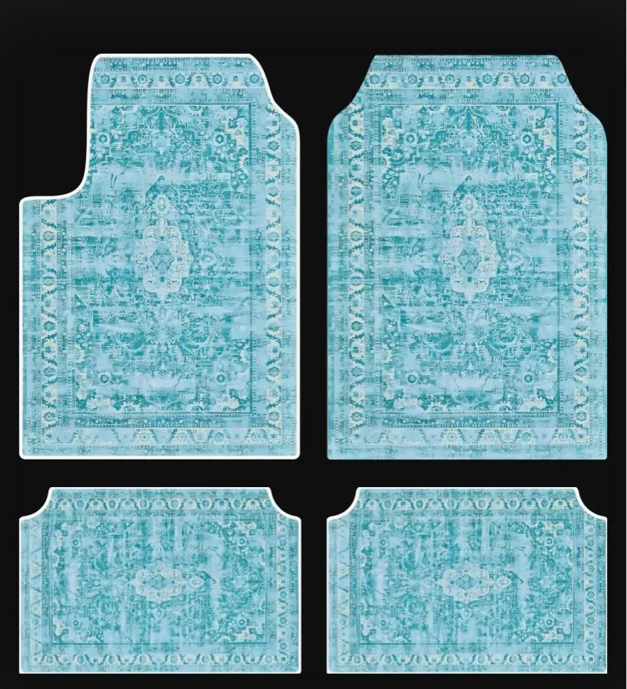Bohemian Universal Floor Mat Set - American Retro Anti-Slip Soft Rugs for Car, Bedroom and Home