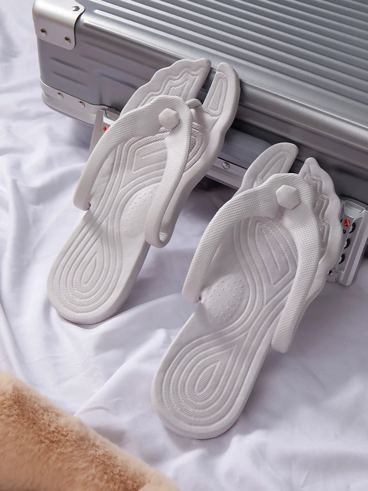 Portable Folding Travel Slippers – Non-Slip Beach & Hotel Flip-Flops for Couples