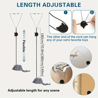 Door Hanging Cat Toy - Interactive Stress Relief Hanging Toy for Kittens & Cats