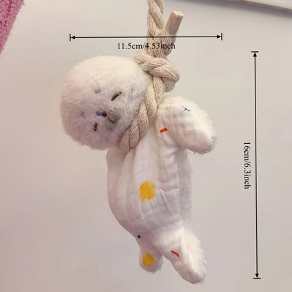 Hanging Rope Bean Bag Animal Toy - Cute Squishy Squeeze Fidget Stuffed Doll