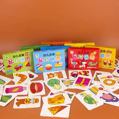 32-Pcs Enlightenment Card Matching Puzzle — Early Education Cartoon Toy for Kids