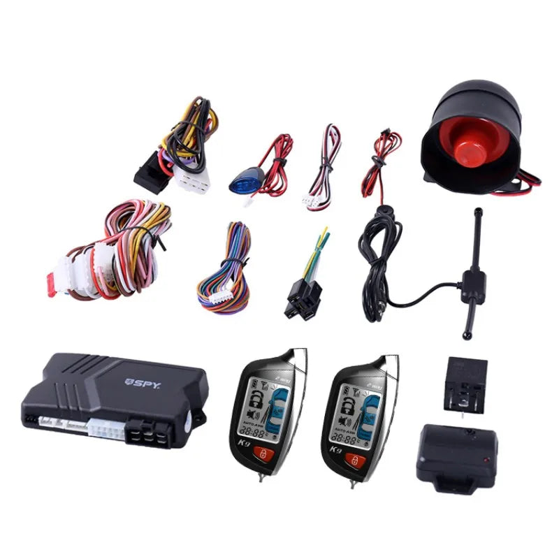 SPY Two-Way LCD Car Alarm System – Remote Security with Engine Start & Keyless Entry Car Protection System