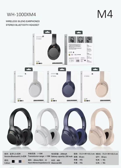 2025 New WH-1000XM4 Head-Mounted Bluetooth Wireless Earphones | Sports & Communication Compatible
