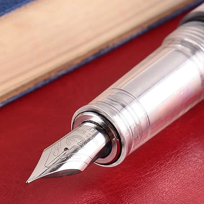 Yongsheng 3013 Transparent Resin Fountain Pen – Vacuum Negative Pressure, EF/F Tip for Calligraphy & Student Practice