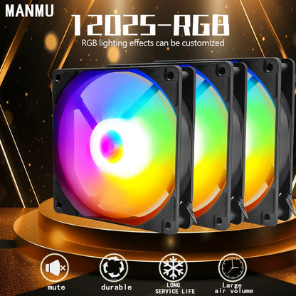 Manmu Festival Edition 120mm RGB Computer Fan — High-Performance Cooling for Gaming PCs