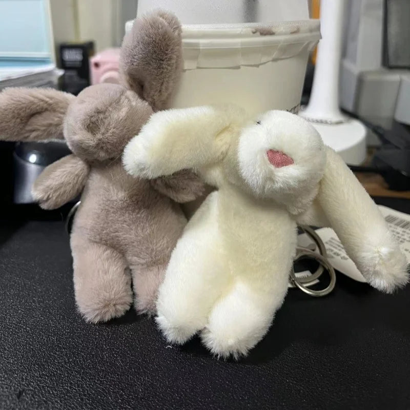 10cm Cute Bunny Plush Keychain – Lovely Rabbit Backpack Charm, Soft Toy Bag Accessory Gift for Girls & Women