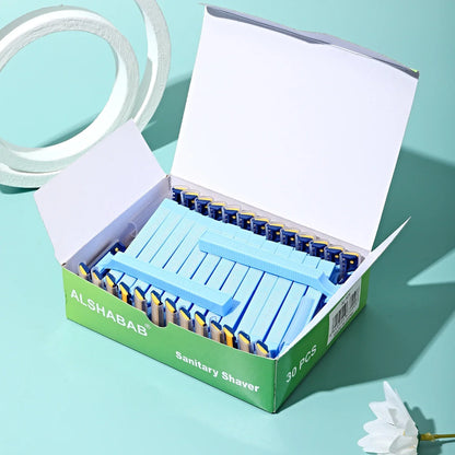 30PCS Disposable Women’s Razor – Manual Shaver with Super Sharp Comb Blade for Face, Legs, Arms & Bikini