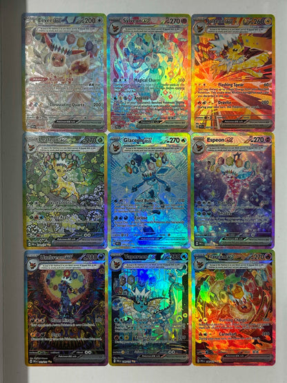 PTCG Sv8 Eeveelution 151 Trading Cards - Umbreon, Sylveon, Leafeon, Eevee, Flareon, High-Quality Anime Game Collectibles