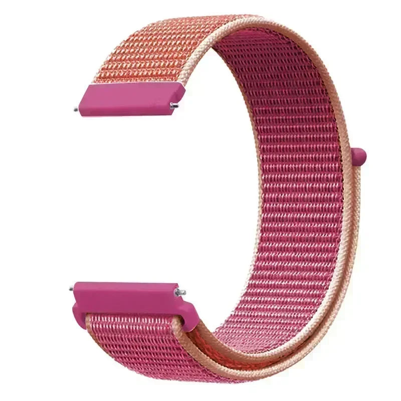 22mm Sport Nylon Loop Watch Band – Breathable Replacement Wristband for NORTH EDGE APACHE-46 Smartwatch, Durable Adjustable Strap