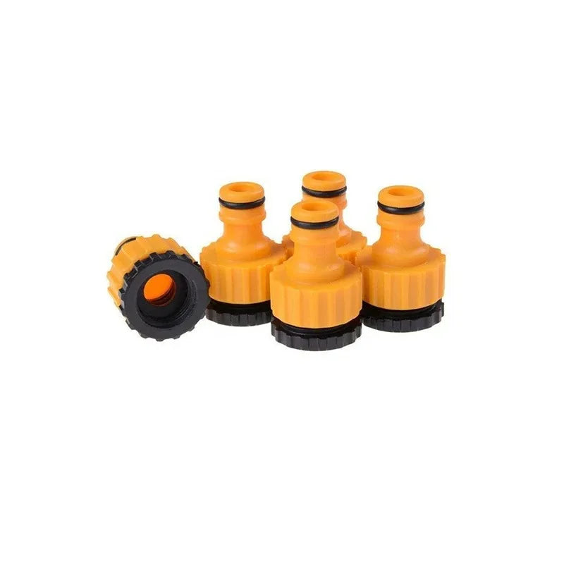 Garden Hose Faucet Quick Connector - 3/4 & 1/2 Inch Threaded Water Tap Adapter for Irrigation Systems