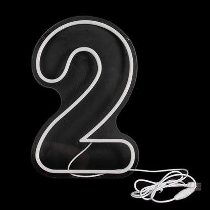 Numbers Neon Sign 0–9 – Acrylic LED Birthday, Wedding & Business Wall Decor with Switch