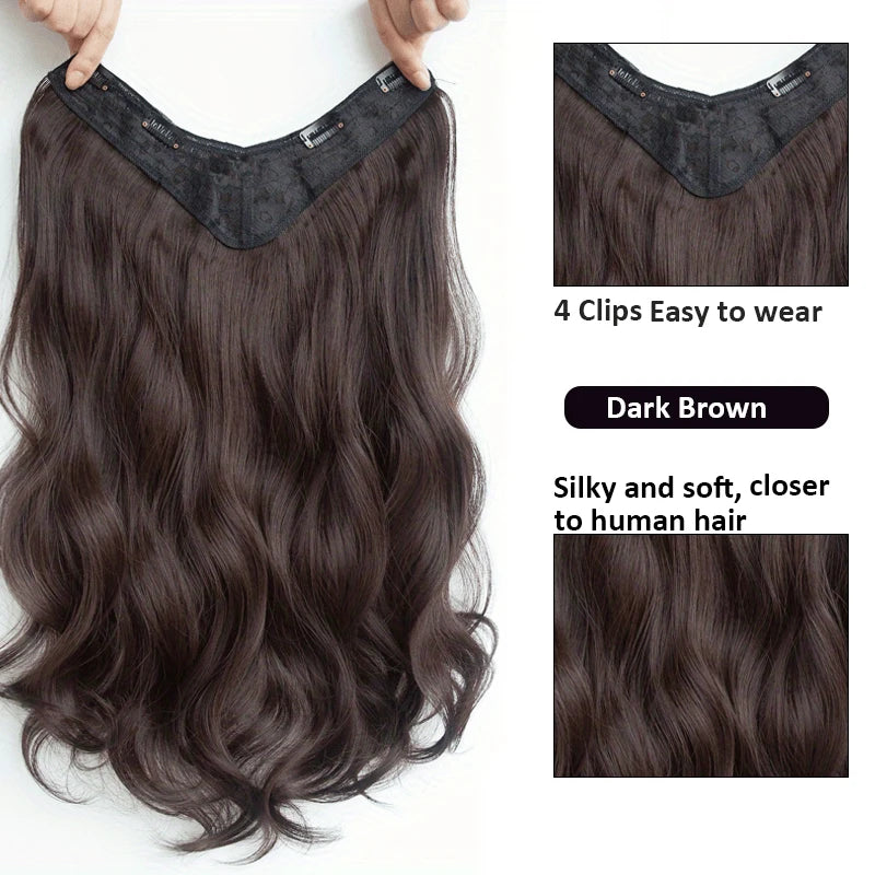Invisible Long Wave Synthetic Hair Extensions – Fuller, Natural-Looking Strands for a Confident Hairstyle Design