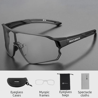 ROCKBROS MTB/Road Bike Glasses – UV400 Polarized Photochromic Cycling Eyewear