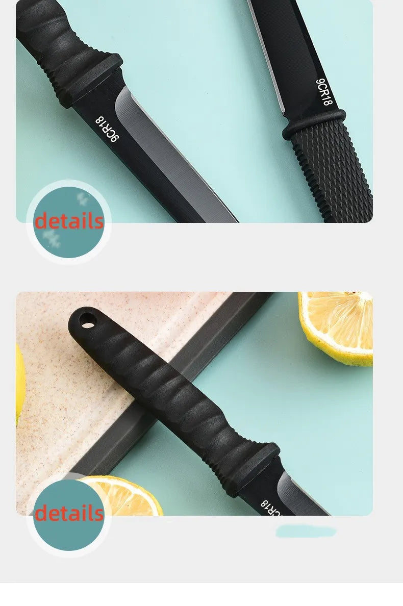 5Cr15Mov Stainless Steel Meat Cleaver & Boning Knife – Sharp Fishing Knife with Holster, Multifunctional Vegetable Peeler