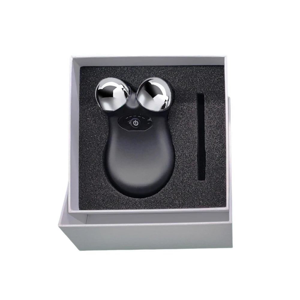 Microcurrent Facial Massager Roller – EMS Face Lift & Anti-Wrinkle Skin Tightening Tool for Firming & Slimming