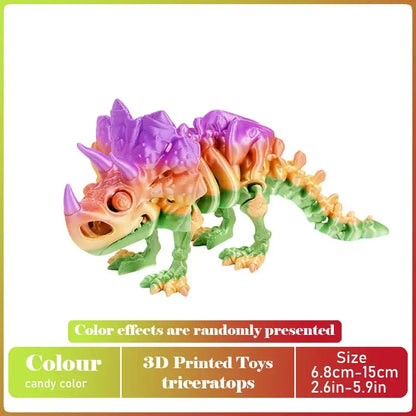 3D Printed Tyrannosaurus Rex Model - Realistic Jointed Movable Dinosaur Figure Toy & Desktop Decoration Gift