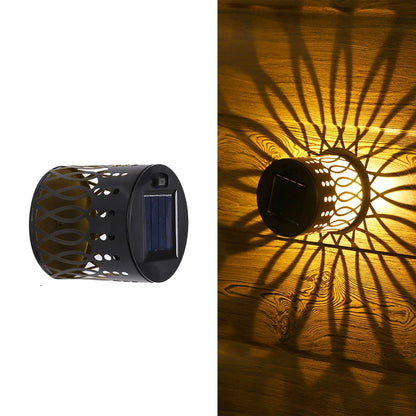 Solar Mandala Fence Lights - Decorative Garden Wall Lamps for Patio, Courtyard & Walkway Decor
