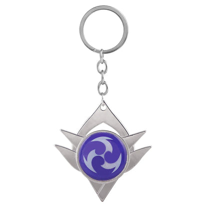 Genshin Impact Venti Eye Keychain 1:1 – Luminous Anime Cosplay Key Ring Backpack Pendant Gaming Accessories Gift