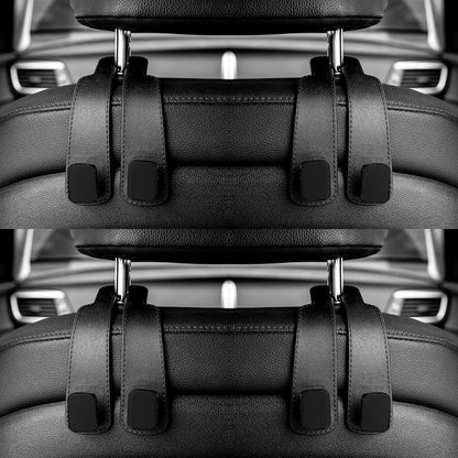 Car Headrest Hooks for Bags – Seat Back Organizer Holder Clips for Auto Storage and Fastening