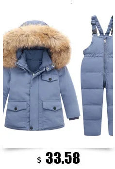 Children’s Winter Clothing Set – Baby Down Jacket Parka & Thick Snowsuit for Boys and Girls