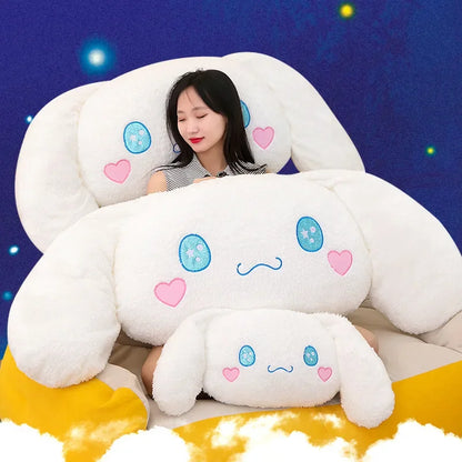 70 / 90 / 110 / 130cm cm Aoger Cinnamoroll Plush Doll – Kawaii Cartoon Stuffed Toy, Car Headrest Pillow & Back Cushion, Birthday Gift