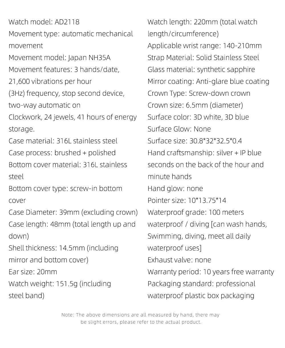 ADDIESDIVE 2024 Luxury Couple Watches – Sapphire Crystal Automatic Mechanical NH35A Steel Wristwatch for Men & Women Gift