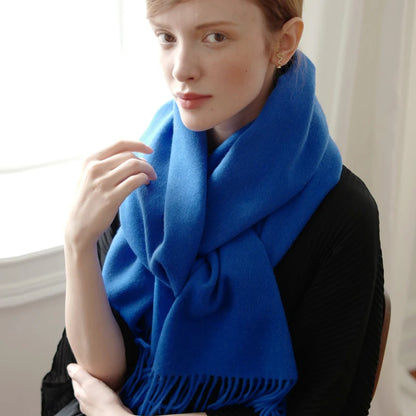 Solidlove Women’s Wool Winter Scarf – 100% Wool Cashmere Poncho Wrap, Fashionable Adult Scarf for Ladies