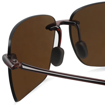 MAXJULI The Matrix Classic Polarized Sports Rimless Sunglasses – Ultralight Rectangle Frame for Men, Driving, UV400 Protection, Model MJ8009